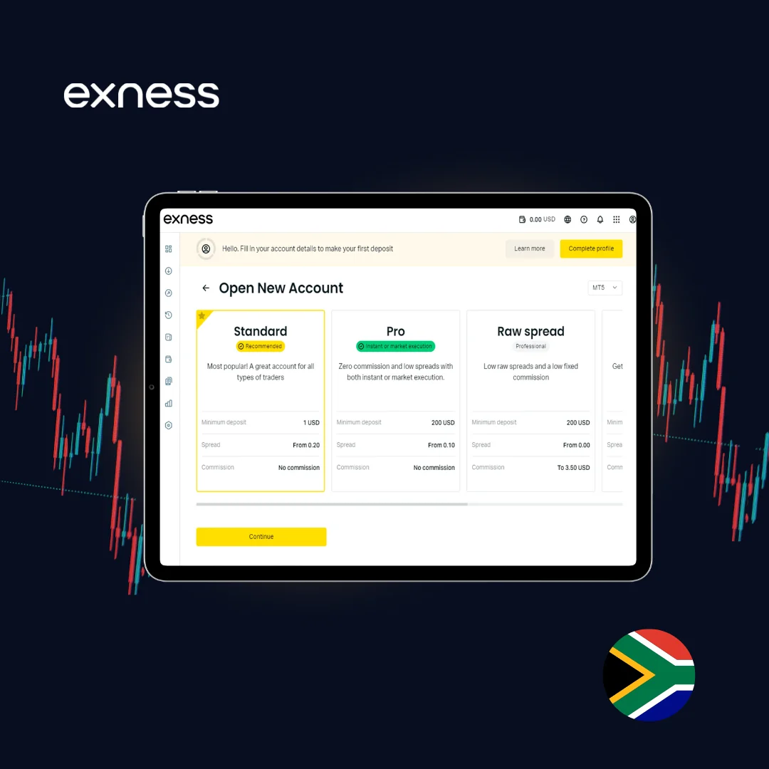 Exness Account Types For South African Traders